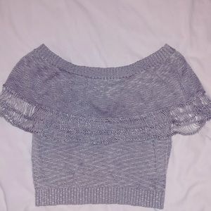Some Days Lovin OffShoulder Crop Sweater